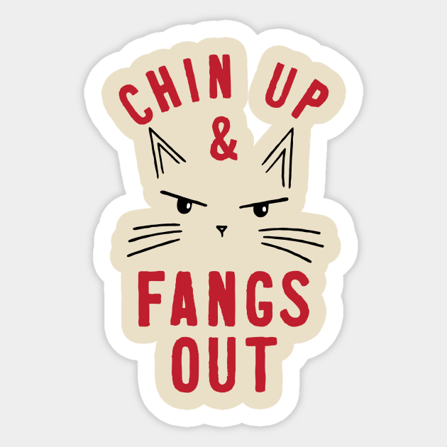 Chin Up Fangs Out Sticker by ecam11